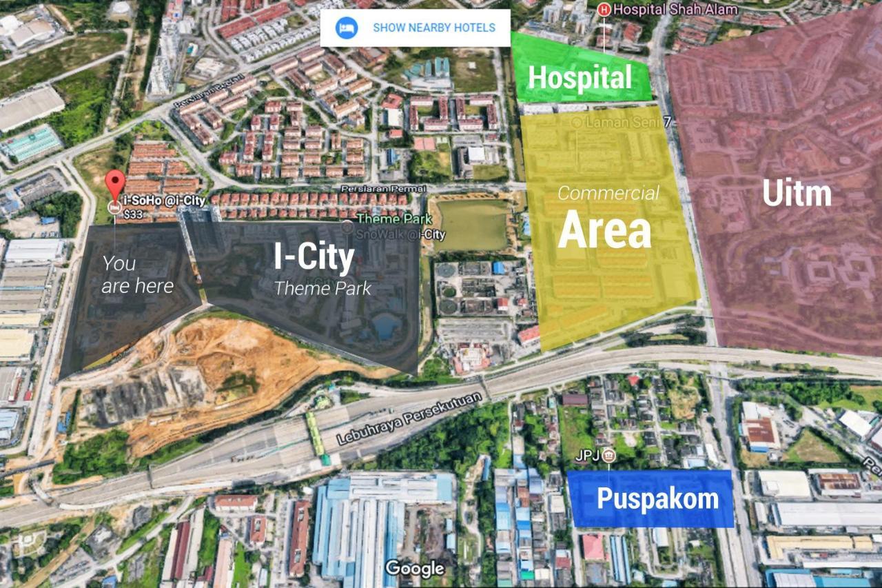 I-City Homestay - Shah Alam, Hospital Shah Alam, Uitm, Central Mall Sogo, Seksyen 7 ภายนอก รูปภาพ
